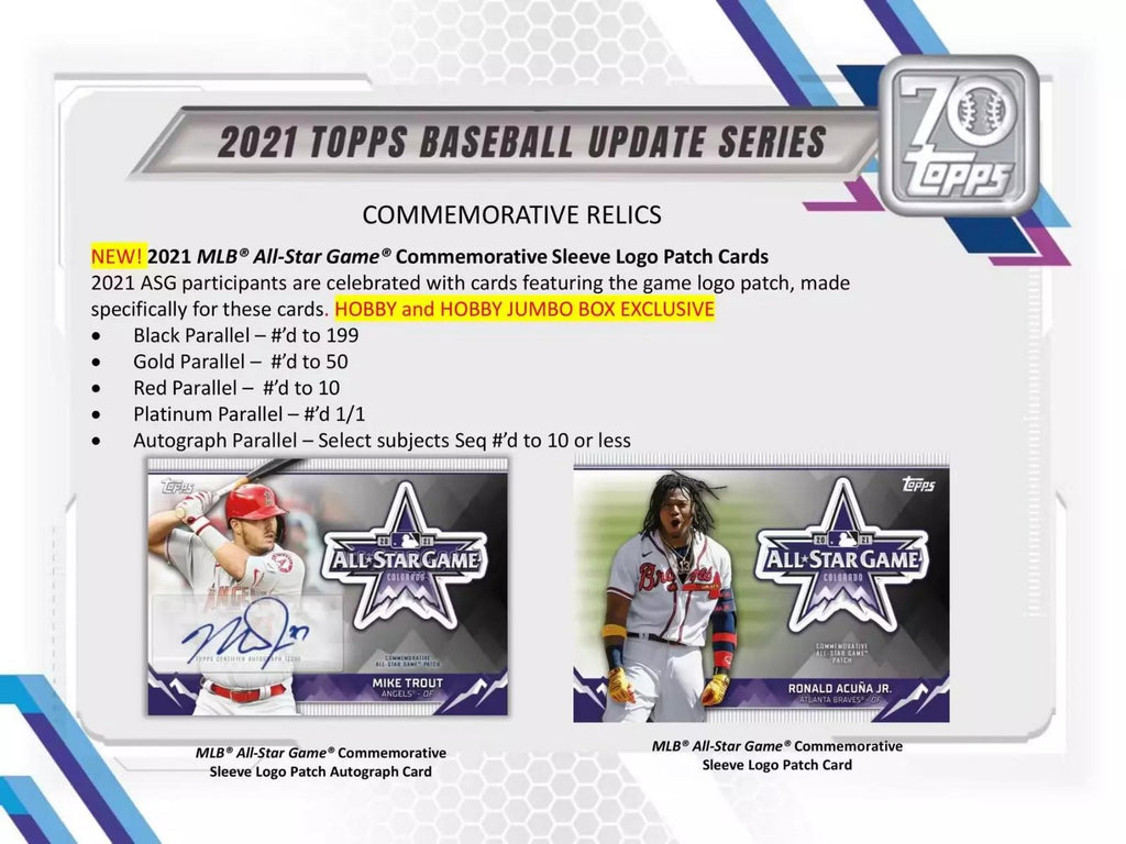 2021 Topps Update Series Baseball HTA Hobby Jumbo Box - Todaro