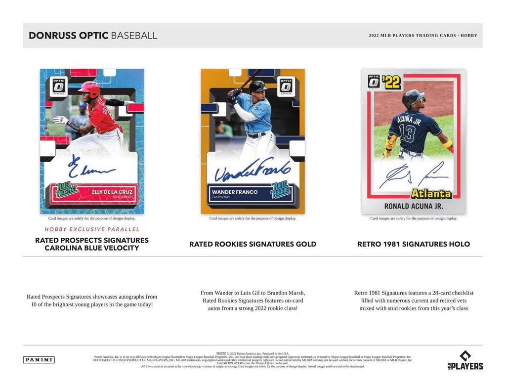 2022 Panini Donruss Optic Baseball Hobby Box - Todaro
