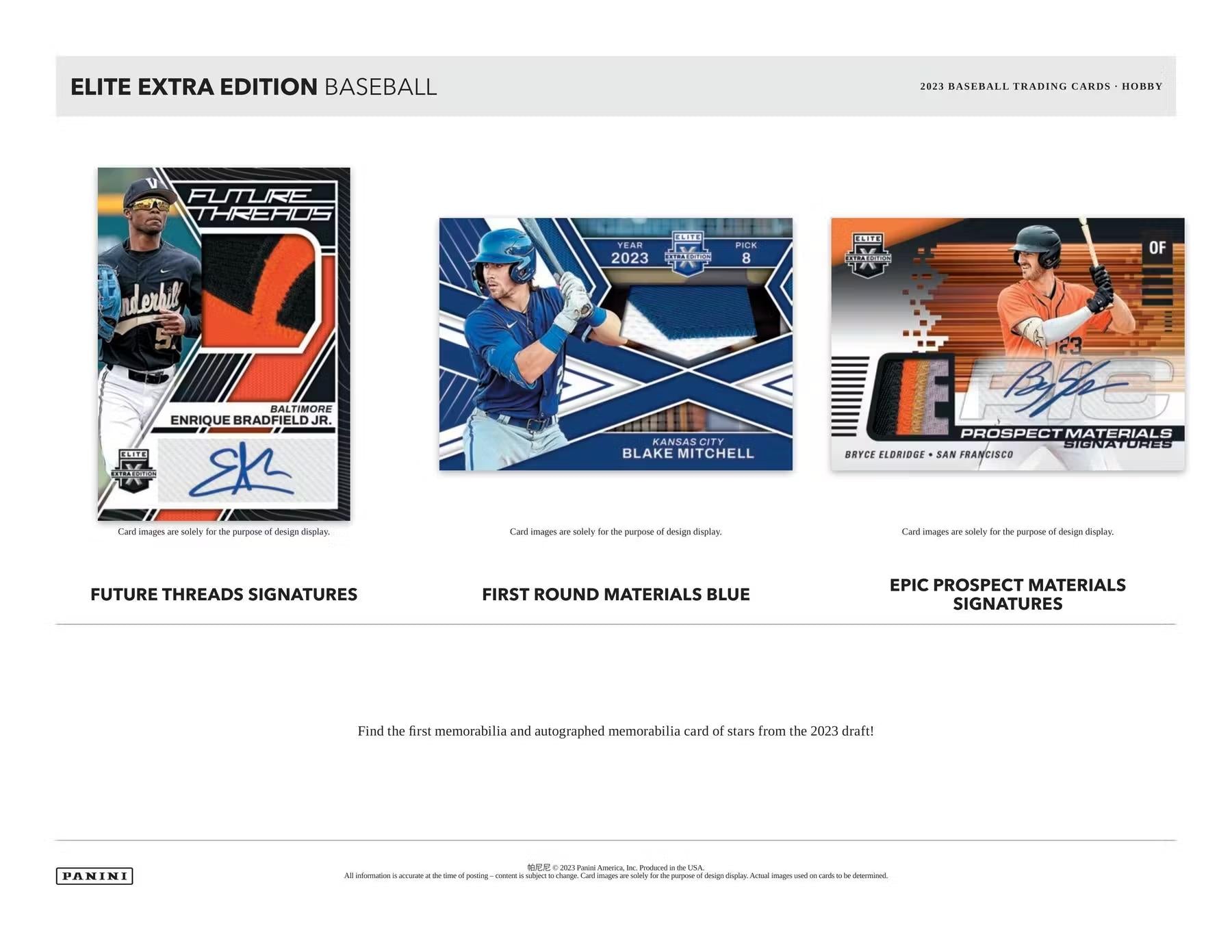 2023 Panini Elite Extra Edition Baseball Hobby Box - Todaro