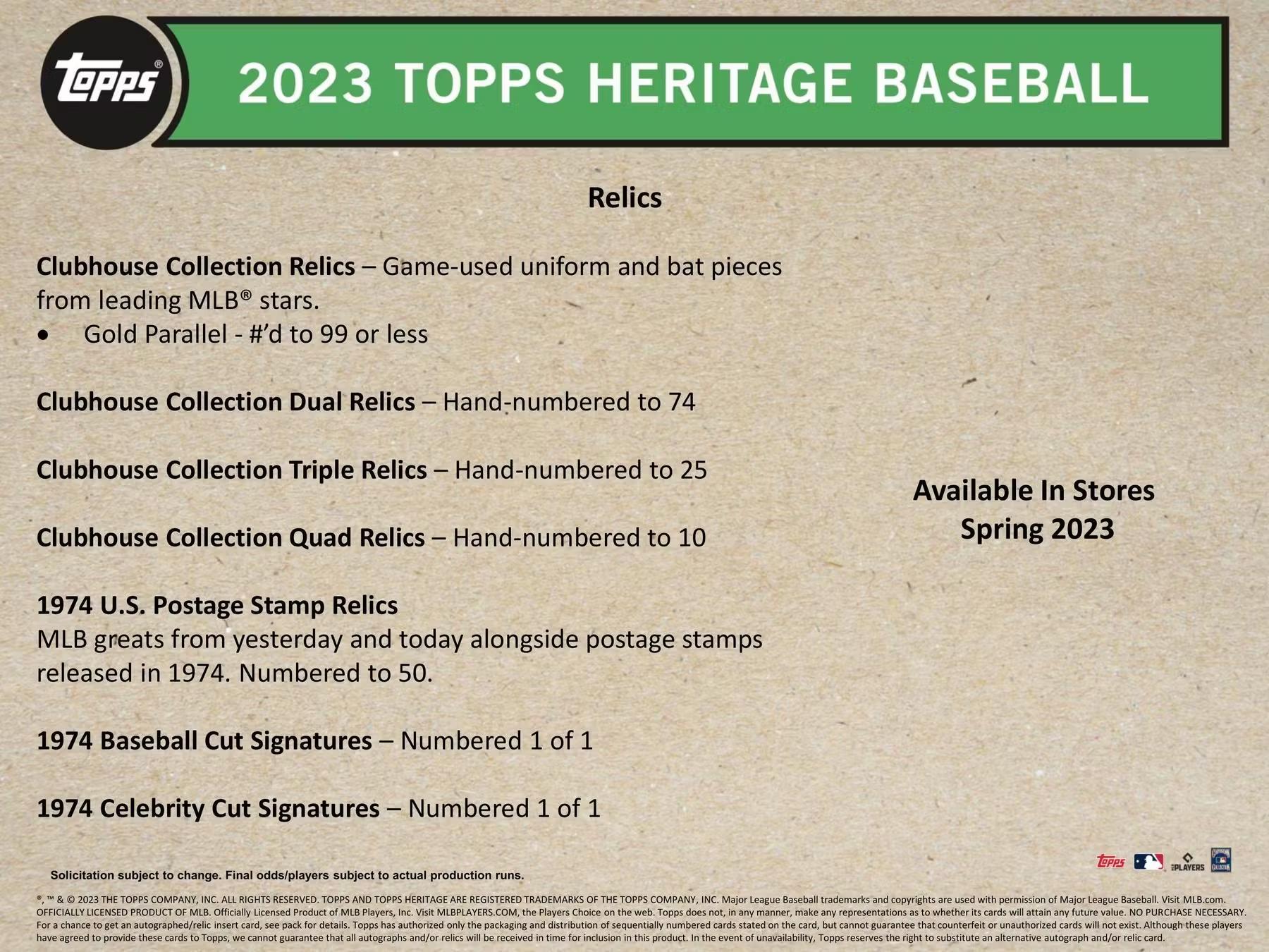 2023 Topps Heritage Baseball Hanger Box - Todaro