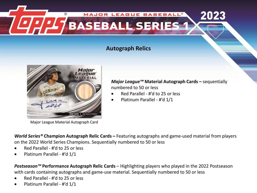 2023 Topps Series 1 Baseball Hanger Box - Todaro