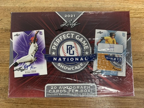 2021 Leaf Perfect Game National Showcase Baseball Hobby Box - Todaro