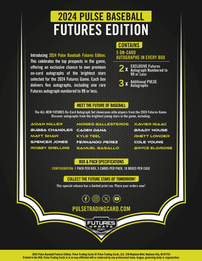 2024 Pulse Baseball: Futures Edition Baseball Box - Todaro